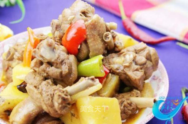 土豆烧鸭腿