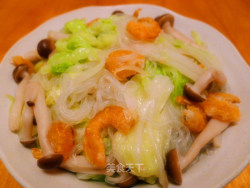 海米蟹味菇烩粉丝白菜