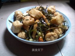 海带丝油豆腐烧香干豌豆