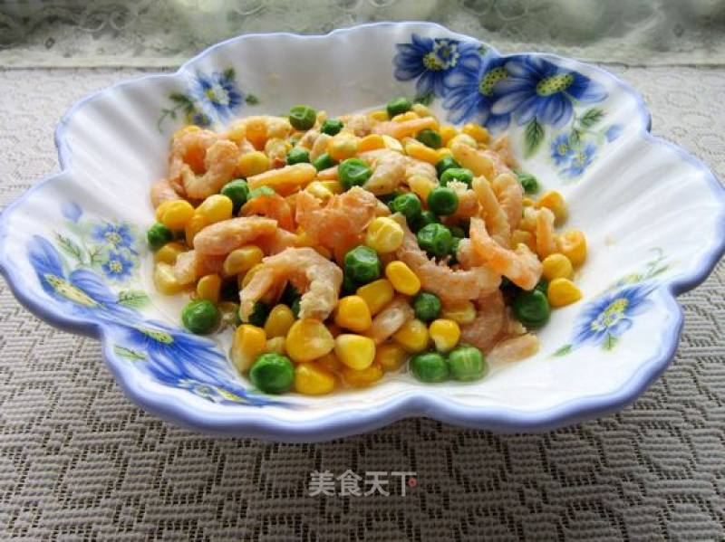 玉米炒虾仁