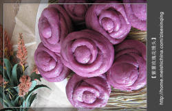 紫色诱惑——【紫薯玫瑰花馒头】