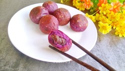紫薯豆沙球