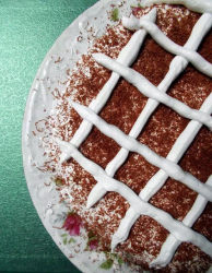 【电饭锅蛋糕】巧克力奶油格子蛋糕