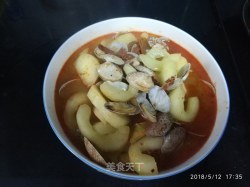 老黄瓜花蛤火腿汤