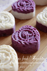 免烤健康的中秋月饼-----紫薯山药豆沙月饼
