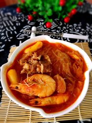 韩式牛肉卷年糕料理