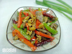 双椒炒鸡杂