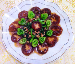 【香菇扒菜心】--蚝油绿玫瑰的盛宴