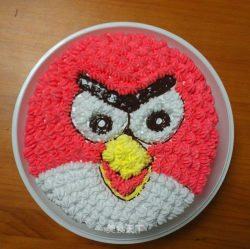 忙里偷闲的礼物—裱花蛋糕之愤怒的小鸟