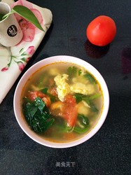 西红柿菠菜蛋花汤