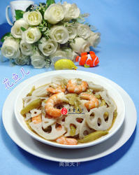 榨菜虾肉炒莲藕
