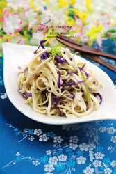 简单快手小菜------紫甘蓝拌豆腐皮
