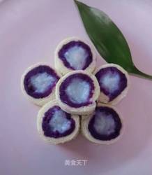 山药紫薯卷
