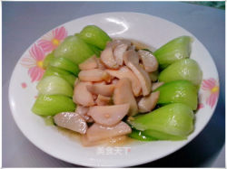 杏鲍菇炒小油菜