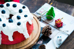 【圣诞季】华丽美貌的红丝绒奶油蛋糕