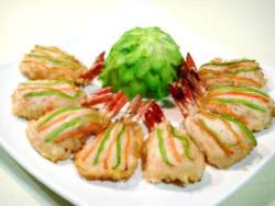 家庭精美菜肴制作“琵琶大虾”