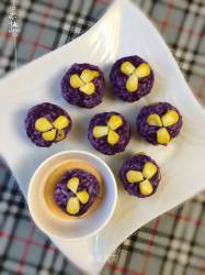 玉米紫薯团