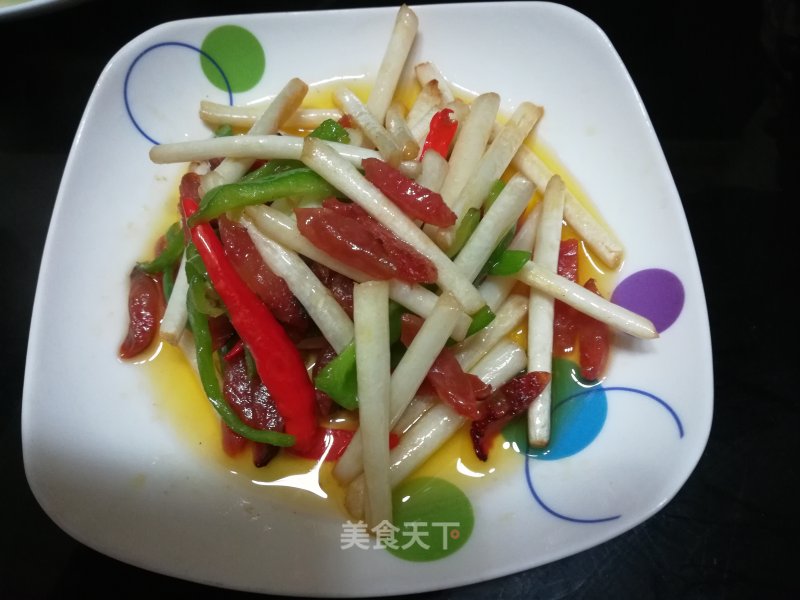 花生苗炒香肠