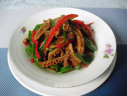 青红椒炒牛肚