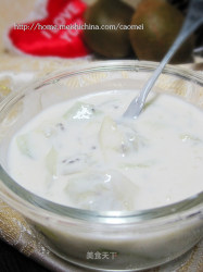 猕猴桃果肉酸奶（附自制酸奶过程）