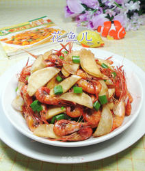 茭白炒河虾