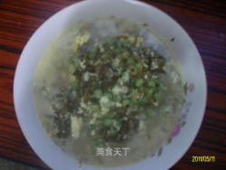 咸菜青豆鸡蛋汤