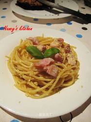 【培根蛋酱意面】spaghetti de carbonara