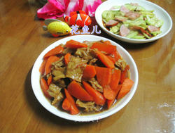 胡萝卜烧烤麸