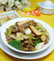 大葱鸡胗炒香干