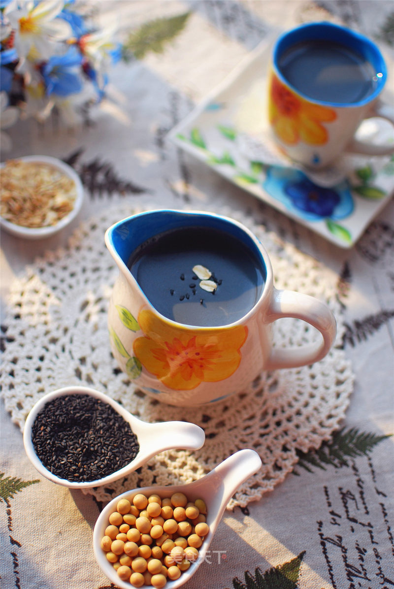 黑芝麻燕麦豆浆