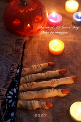 【女巫手指饼干】万圣节，恐怖的女巫手指胆小者莫入哦！