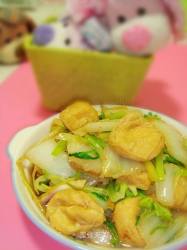 大白菜焖油豆腐