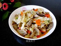 白菜炒肠