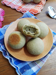 抹茶椰蓉麻糬小面包