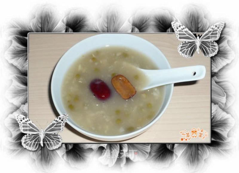 雪耳绿豆糯米粥