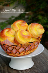 【栗子玫瑰面包卷】---像玫瑰花一样迷人的面包