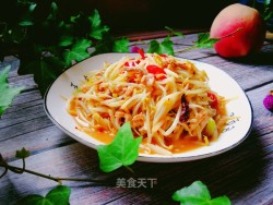 绿豆芽炒肉丝