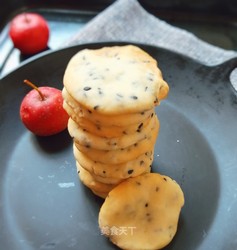 黄油黑芝麻小圆饼
