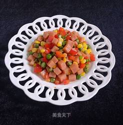 火腿炒三丁