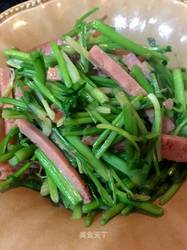 香菜炒火腿