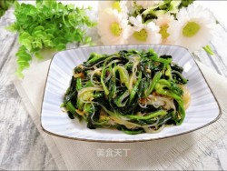 菠菜虾皮拌粉丝