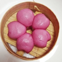 紫薯樱花馒头