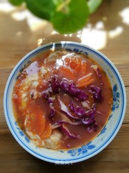 三蔬蛋花汤