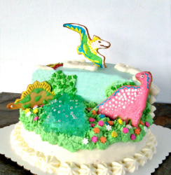 #ACA烘焙明星大赛#侏罗纪公园恐龙生日蛋糕