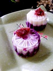 玫瑰紫薯山药糕