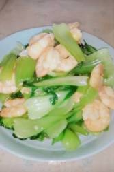 虾仁炒油菜
