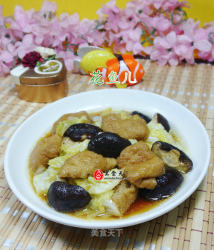 香菇油豆腐炒圆白菜