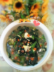 肉丁菠菜汤