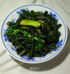 清炒红苔菜