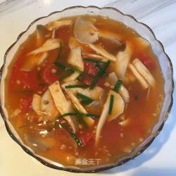 蕃茄肉末平菇汤